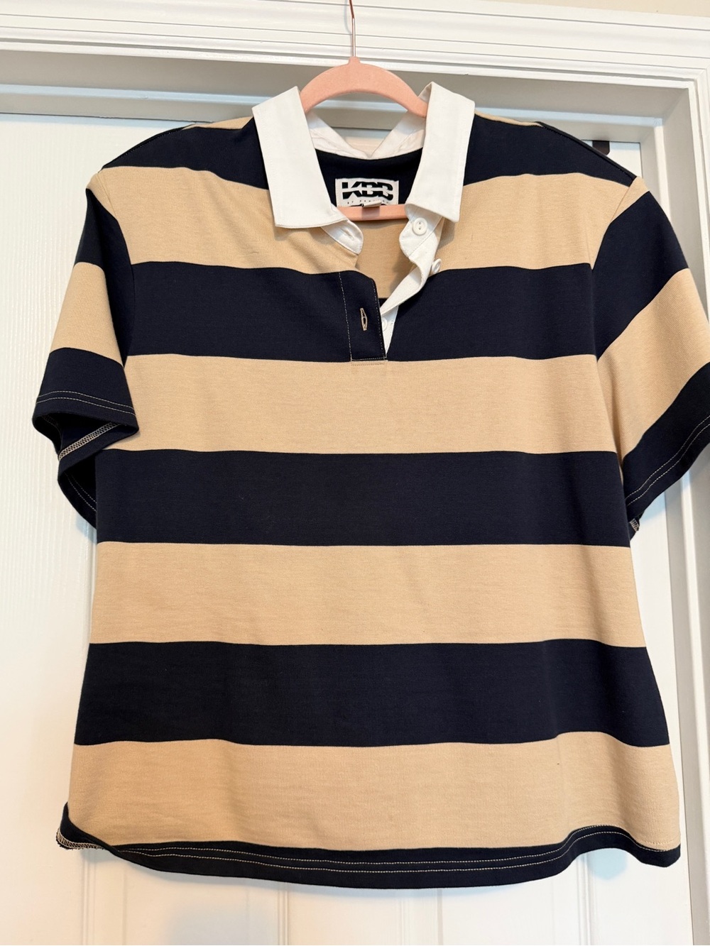 KBB by KAHLANA Women's Short Sleeve Fitted Rugby Shirt - XXL